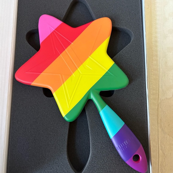 Jeffree Star JSC Rainbow Soft Touch Handheld Makeup Beauty Mirror BNIB